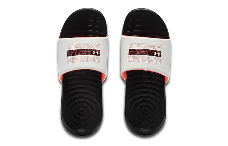 Under Armour Ansa Graphic Slipper Black/White Women's 6