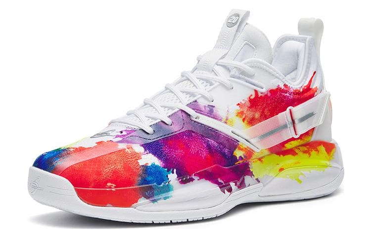 ANTA GH3 Basketball Shoes Men's Low top White/Red/Purple 4