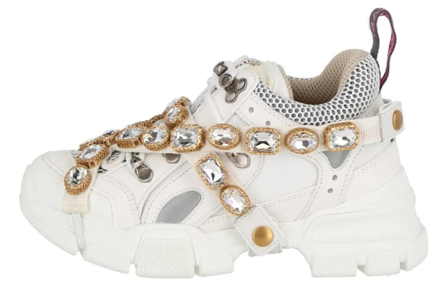 GUCCI Women's Flashtrek 'Crystals   White' Women's 2