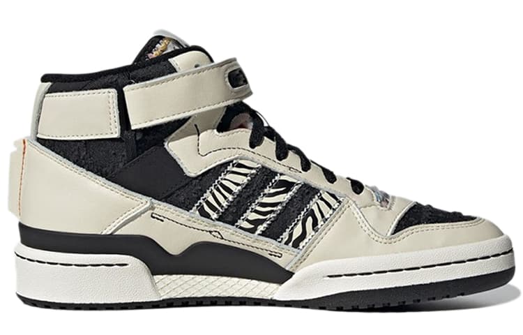 Adidas Originals Originals Unisex Forum Mid Sneakers Creamy 'White Black' 4