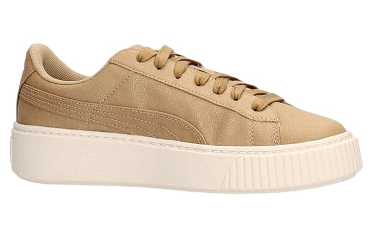 PUMA Basket Platform Cv 'Wheat White' Women's 3