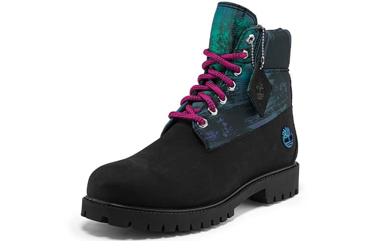 Timberland Heritage Nl Sky 6 Inch Waterproof Boots 'Black Nubuck With Print' 5
