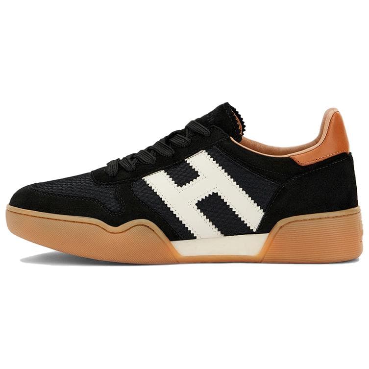 HOGAN H357 Stylish Skateboarding Shoes Women's Brown Black 2