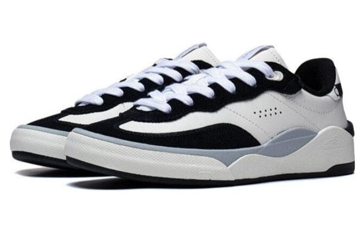 LiNing Skateboard Shoes Women's Low-Top Snow White Black 6
