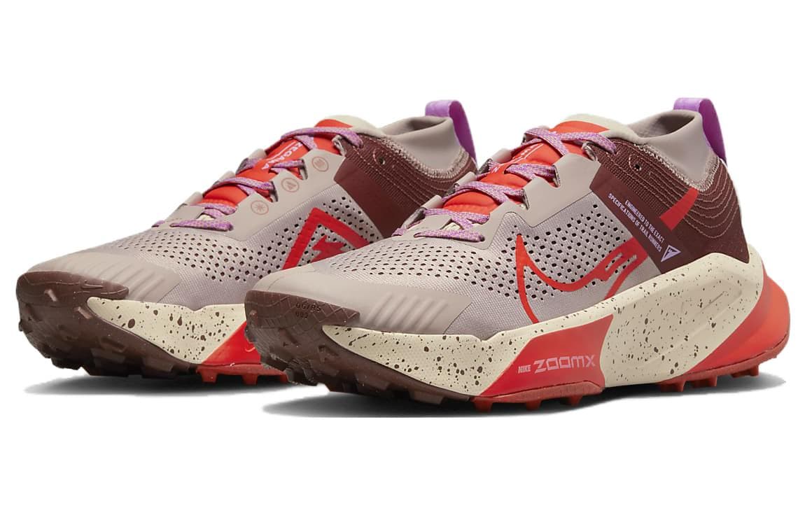 Nike ZoomX Zegama Trail Diffused Taupe Dark Pony Sanddrift Picante Red 5