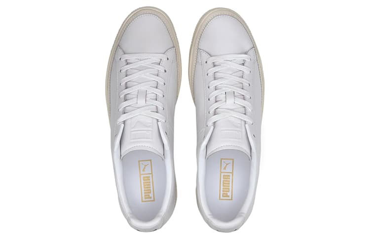 PUMA Basket Trim Prm Retro Low Tops Casual Skateboarding Shoes Unisex White 5