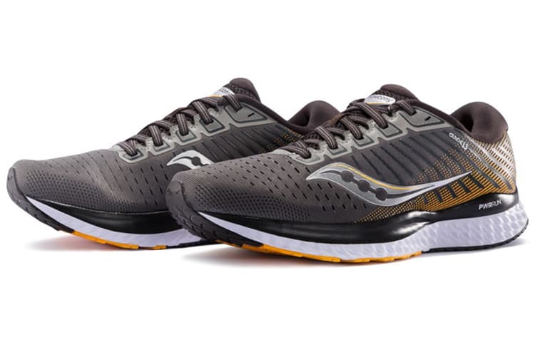 Saucony Guide 13 Non-slip Lightweight Low-Top Running Shoes Men's Gray Yellow 5