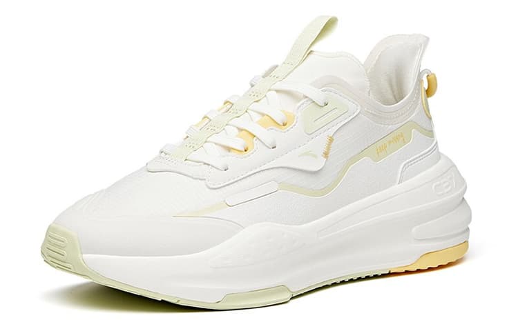 ANTA C37 Series Skateboard Shoes Women's Low-Top Ivory White/Princess Green 4