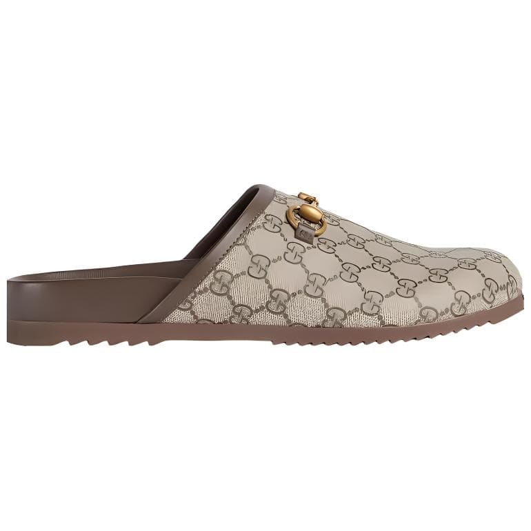 GUCCI Women's Horsebit Slipper 'GG Supreme Beige' Women's 4