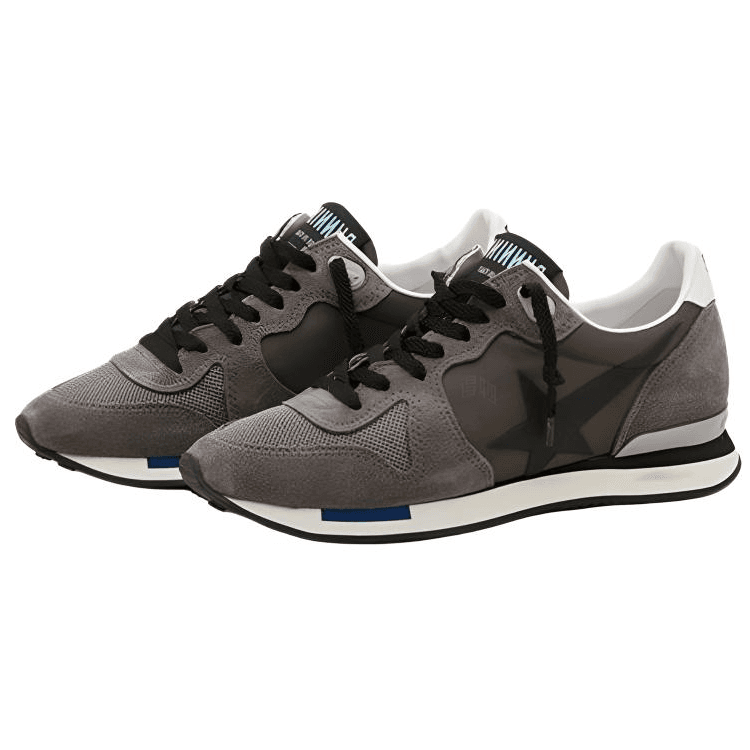 Golden Goose PU Polyester Calfskin Round Toe Lace-Up Low-Top Casual Shoes Women's Gray 5