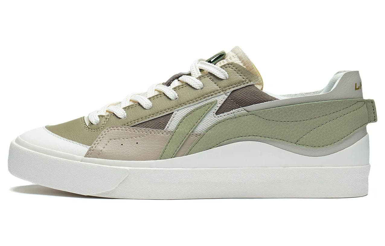 LiNing Mu Mu Anti-Slip Wear-Resistant Low-Top Skateboard Shoes Men's Elm Branch Green 2