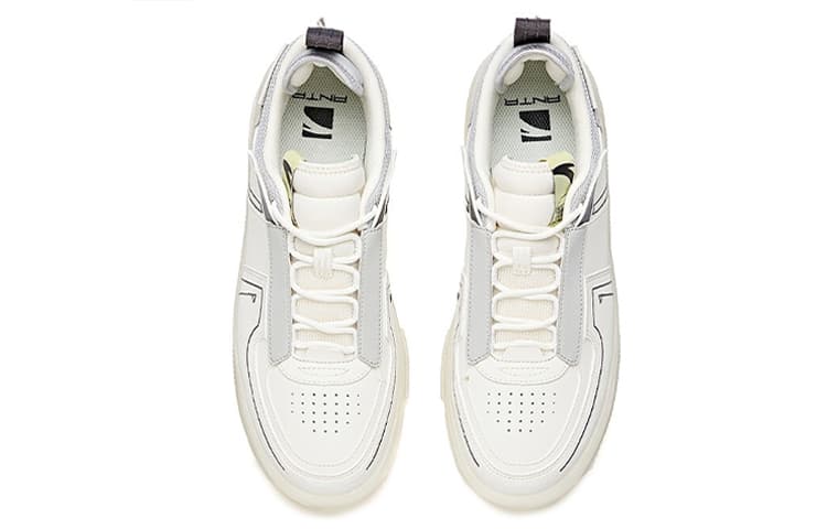 ANTA Life Collection Skateboard Shoes Men Low-Top Microchip Gray White 5