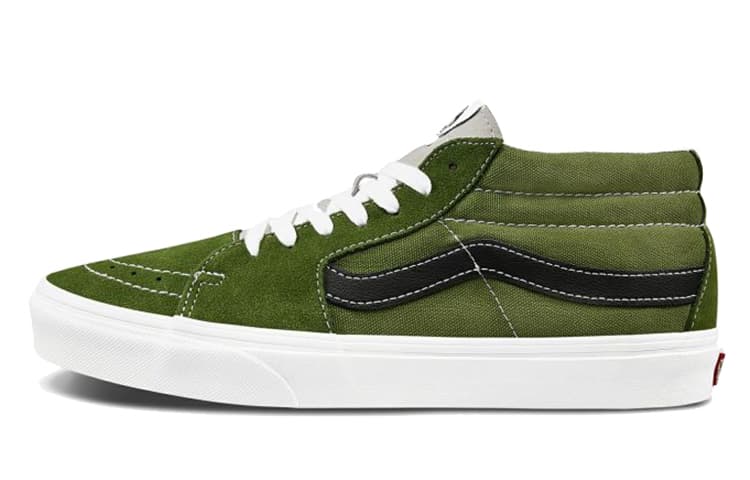 Vans Sk8 Mid Low Top Skate Shoes Unisex Dark Green 2