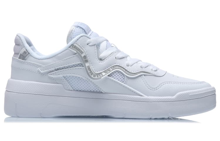 LINING Wave Skateboard Shoes Women's Low-Top White 4
