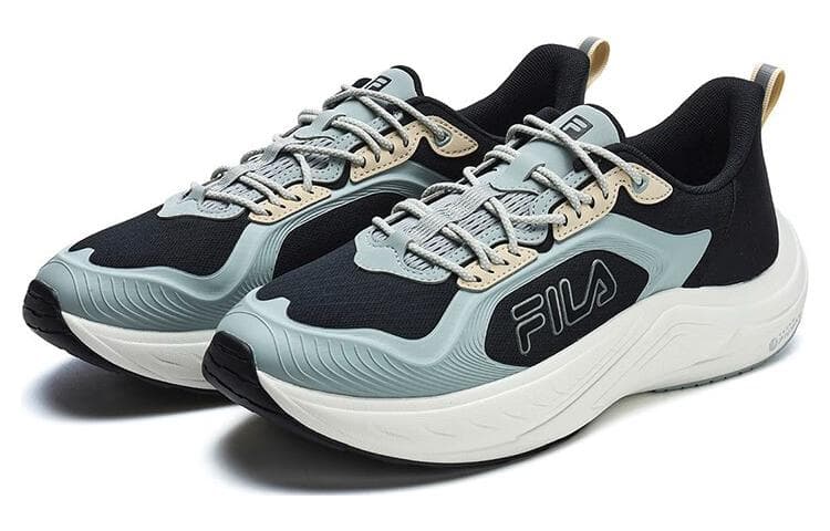 FILA Cushioned Slip-Resistant Abrasion-Resistant Low-Top Running Shoes Men's Black Gray 5