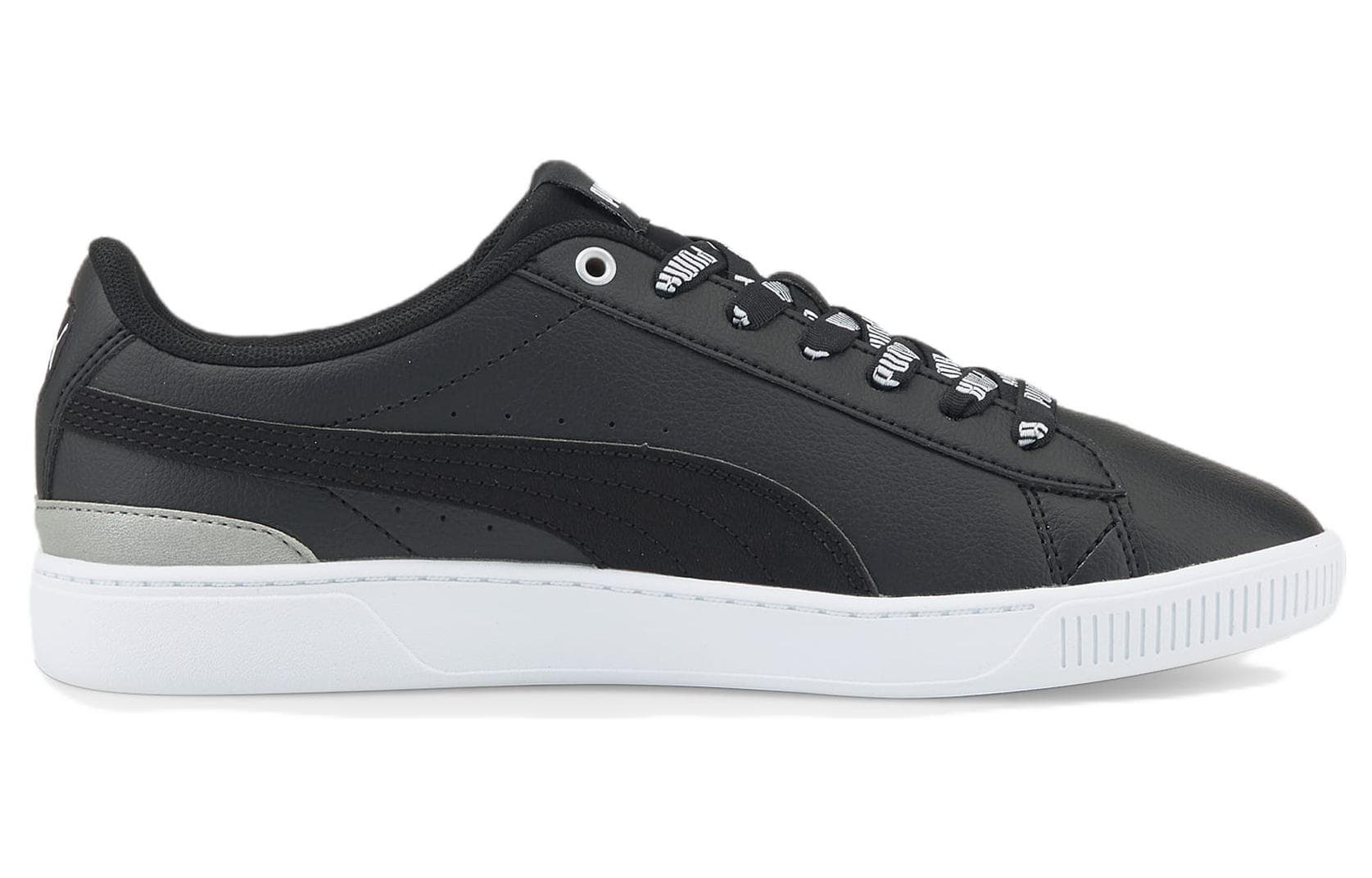 PUMA Vikky V3 Logomania Casual Skateboarding Shoes Black White 4