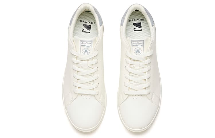 Anta Life Collection Coverage Warm Slip-Resistant Low-Top Skateboard Shoes White Gray 6