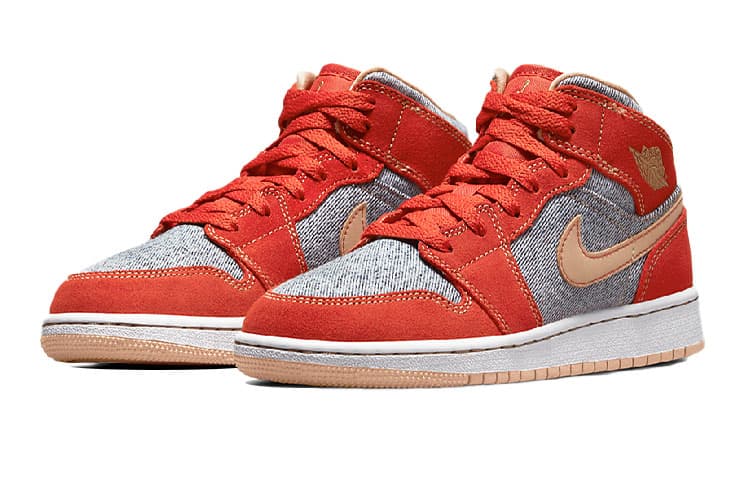Jordan 1 Mid Denim Red GS 5