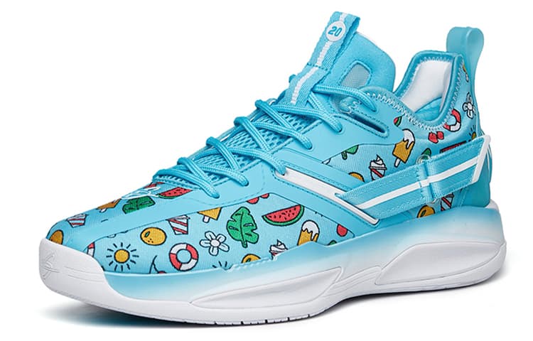 ANTA GH3 Basketball Shoes Men Low-Top Lake Blue 4