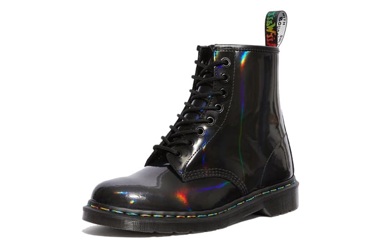 Dr.Martens 1460 Black Rainbow Lace Up Ankle Boots Black 4