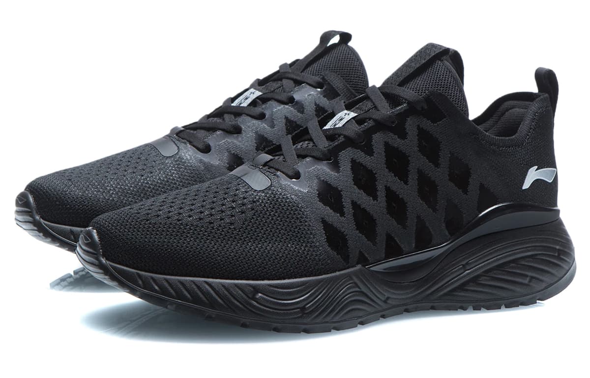 LiNing Soft Cushioned Anti-Slip Wear-Resistant Breathable Lightweight Low-Top Sports Casual Shoes Men's Black 5