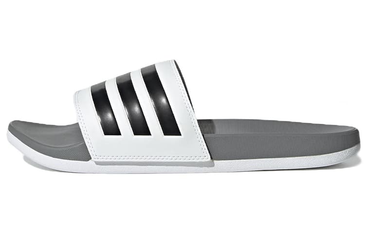 Adidas Adilette Comfort Slides Cloud White Core Black Grey Three 2