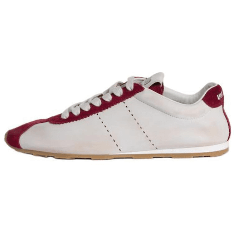 MIU MIU Plume New Year Collection Low-Top Casual Shoes Women's White Red 2