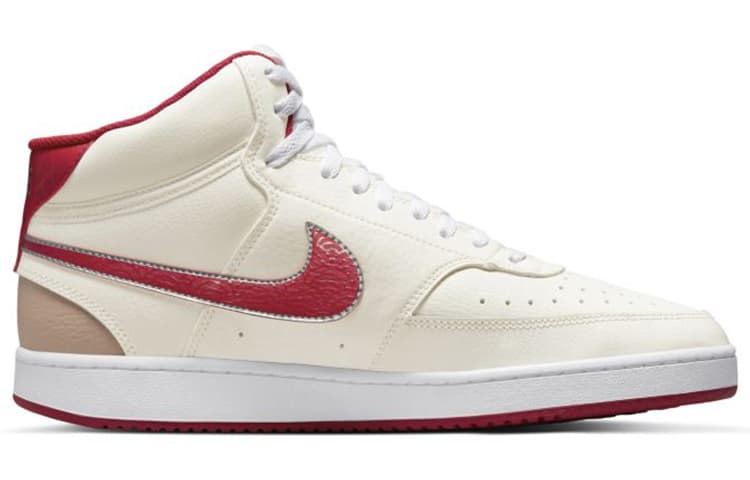 Nike Court Vision Mid Top Sneakers White/Red 4