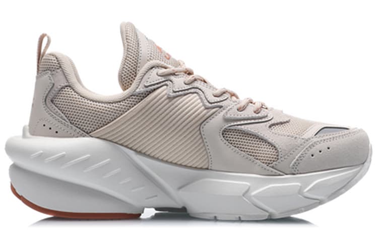 LINING Omen Casual Shoes Women's Low Top Eggnog Cream Gray 4