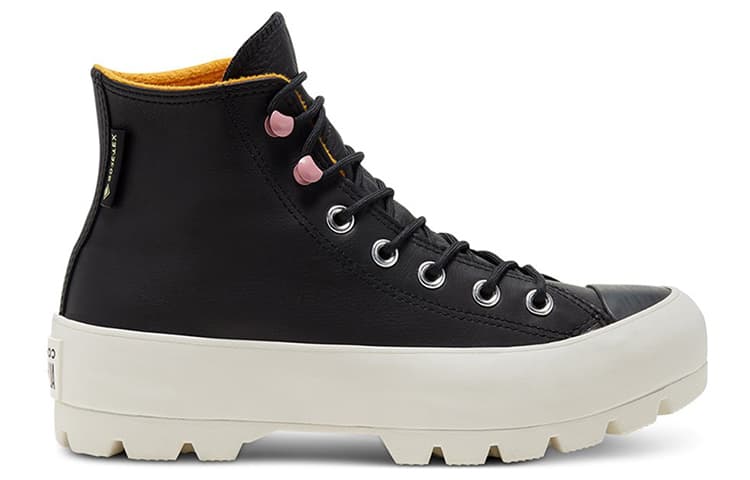 Converse Women's Chuck Taylor All Star Lugged Winter High Gtx 'Black Saffron Yellow' Women's 4