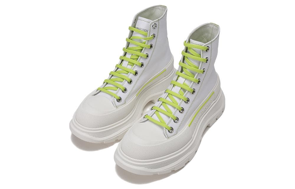 Alexander McQueen Tread Slick Ankle Boots Men White 5
