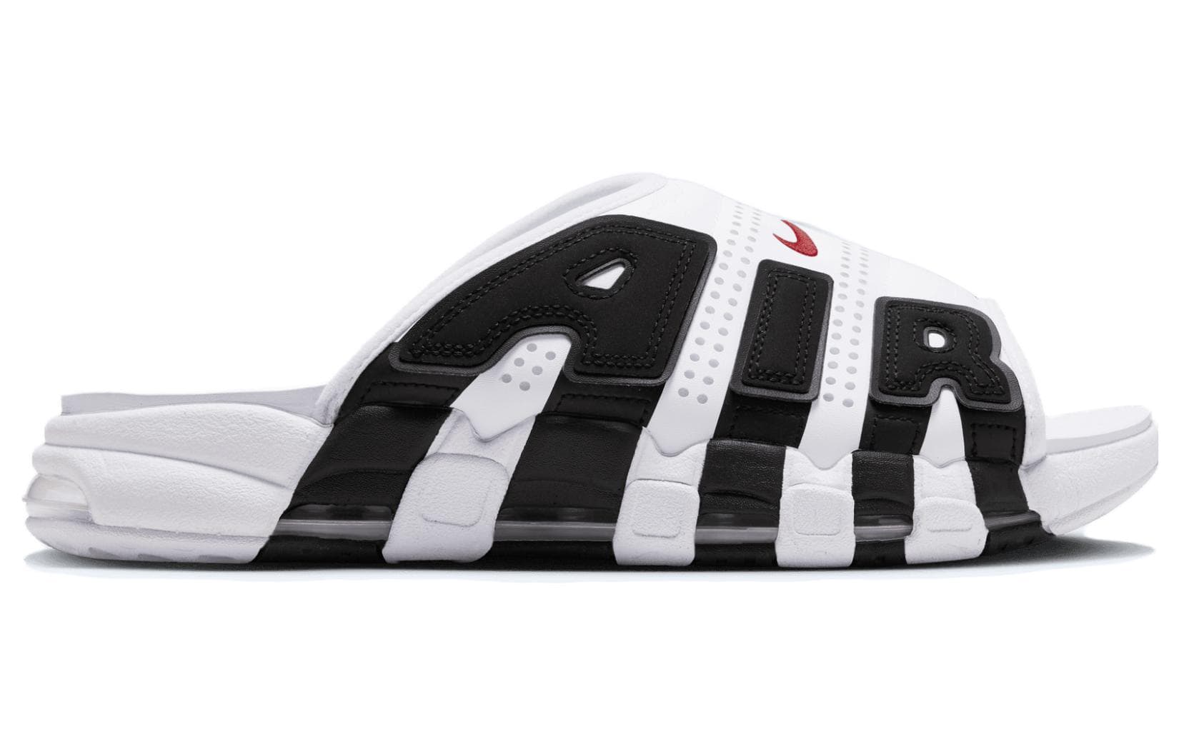 Nike Air More Uptempo Slide White Black Red 4