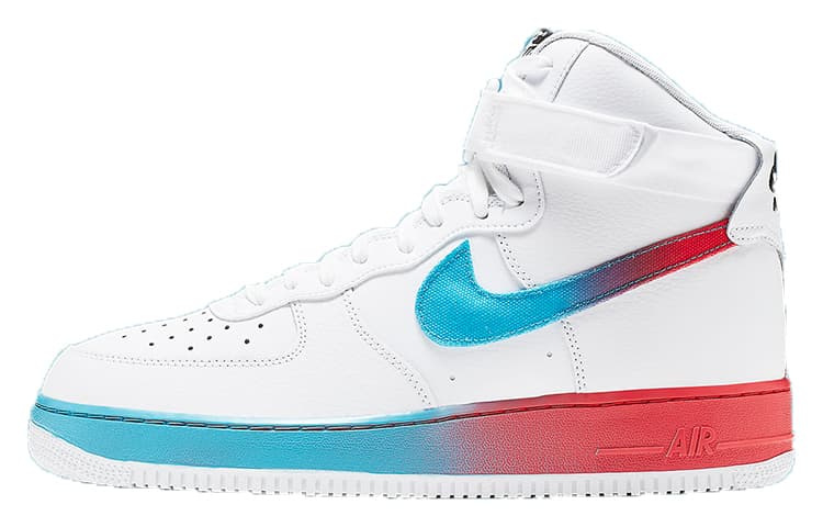 Nike Air Force 1 High Gradient White Blue Fury Ember Glow 2