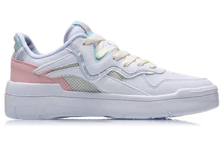 LINING Wave Skateboard Shoes Women's Low-Top Salt Powder 4