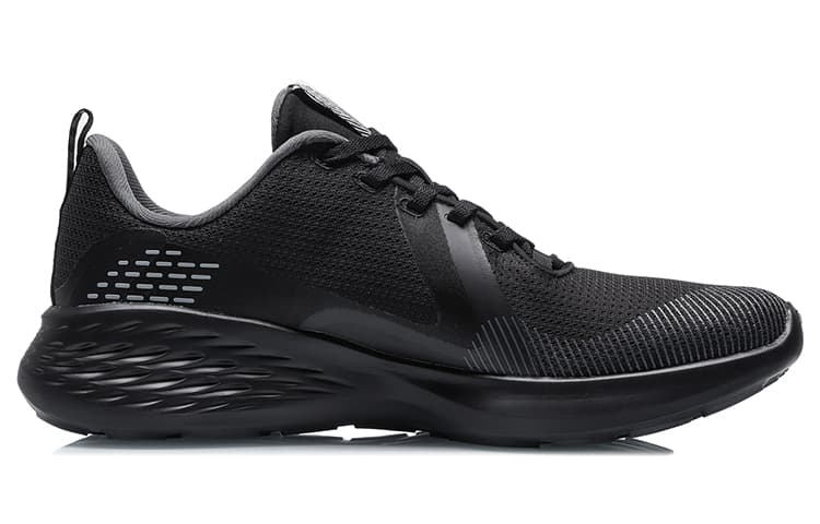 LiNing Soft Element Cushioned Anti-Slip Wear-Resistant Breathable Lightweight Low-Top Sports Casual Shoes Black 4