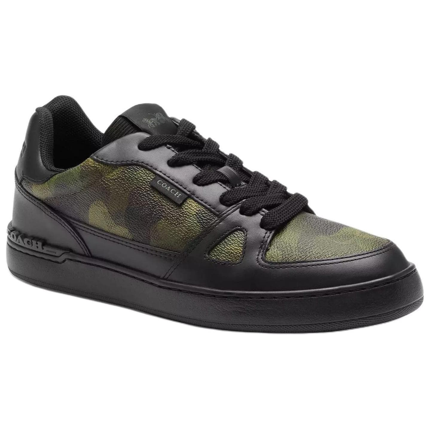 COACH Clip Court Low Top Skateboard Shoes Men's Black 5