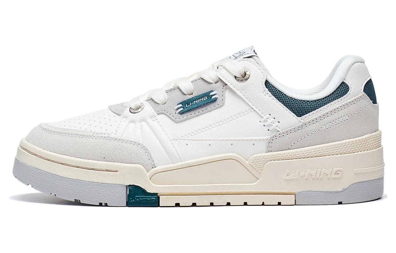 LiNing Journey 1.5 Anti-Slip Wear-Resistant Low-Top Skateboard Shoes Women's White Gray Green