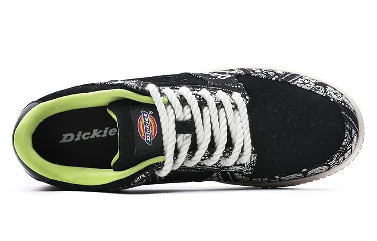 Dickies Trendy Multicolor Comfortable Versatile Low Top Skateboard Shoes Men's Black White 6