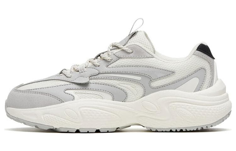 Anta C37 Series Anti-Slip Wear-Resistant Low-Top Sports Casual Shoes Women's White Gray Black 2