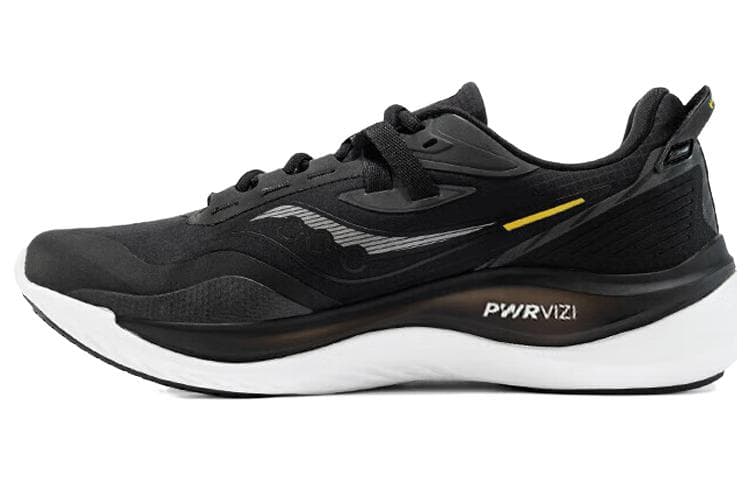 Saucony Runshield RUNSHIELD Round Toe Lace-Up Anti-Slip Wear-Resistant Waterproof Low-Top Casual Running Shoes Unisex Black Yellow 2