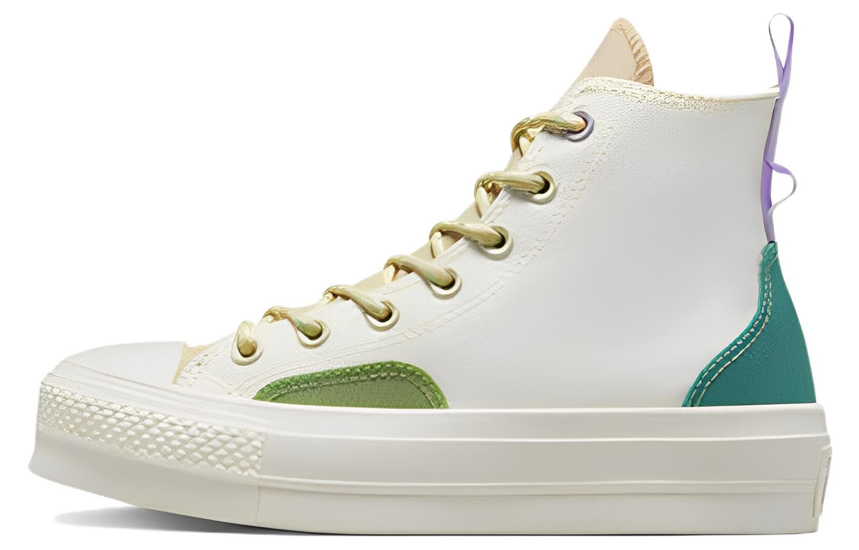 Converse Women's Chuck Taylor All Star Lift Platform High 'Colorblock Overlay   Algae Coast' Women's 2