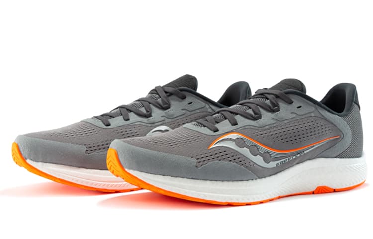 Saucony Freedom 4 Anti-Slip Wear-Resistant Low-Top Running Shoes Men's Gray Orange 6