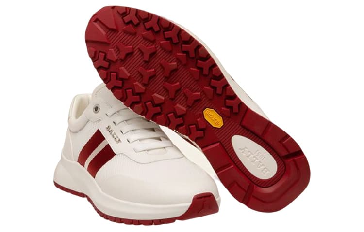 BALLY Daryn Low-Top Casual Shoes Men's White Red 5