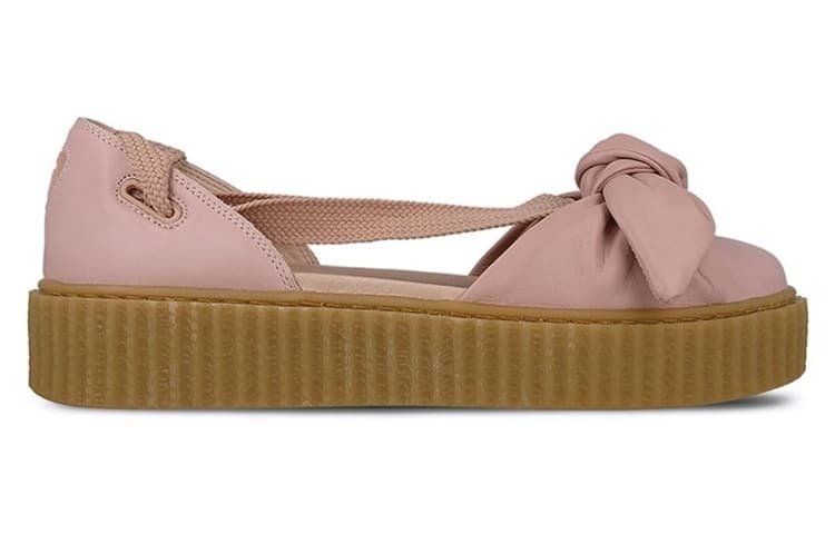 PUMA Bow Creeper Sandal Rihanna Fenty Silver Pink Women's 4