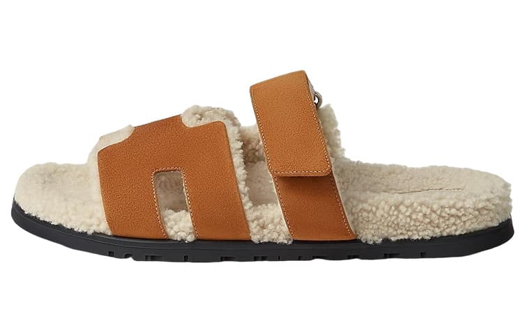 HERMES Chypre Stylish Sandals Men's Brown 2