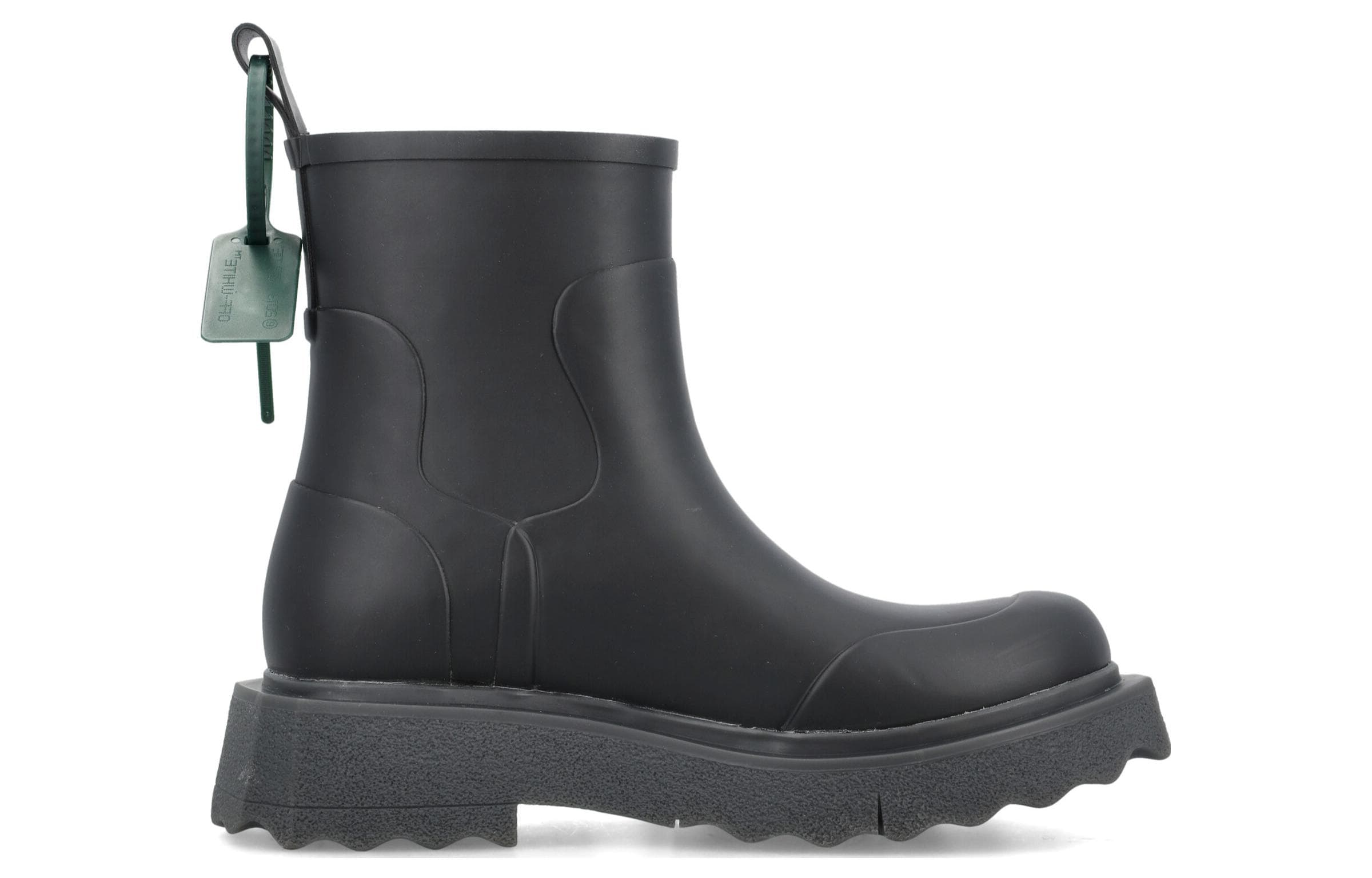 OFF WHITE Rubber Rain Boot Black 6