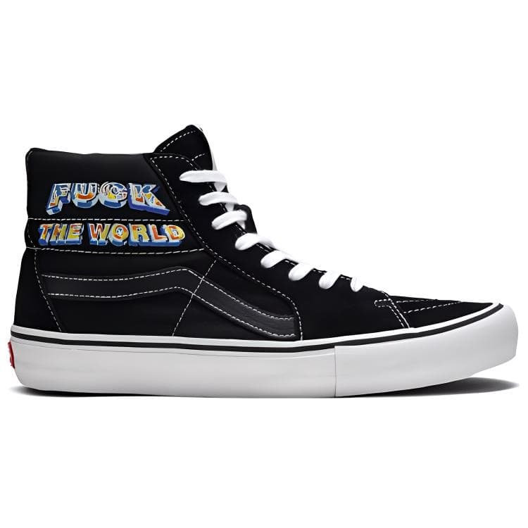 Vans Sk8 Hi Supreme Fuck The World Black 4