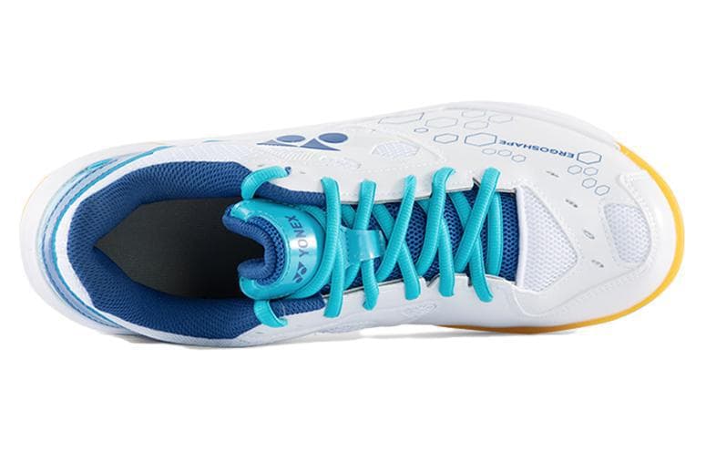 YONEX Power Cushion Low-Top Badminton Shoes Unisex White Blue 5