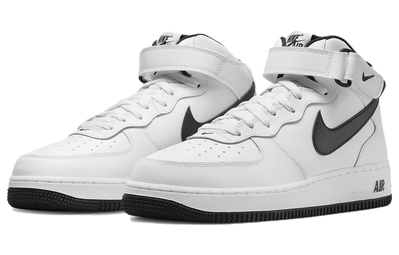 Nike Air Force 1 Mid White Black 2023 6