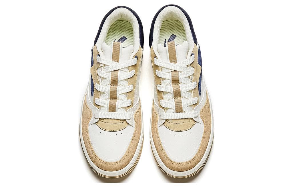 Anta C37 Series Anti-Slip Wear-Resistant Low-Top Skateboard Shoes Women's White Brown 5